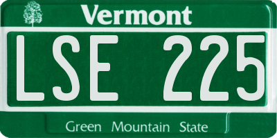 VT license plate LSE225