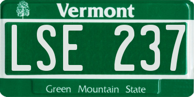 VT license plate LSE237