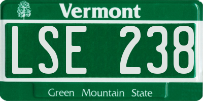 VT license plate LSE238
