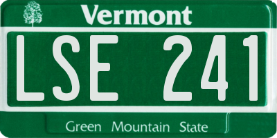 VT license plate LSE241