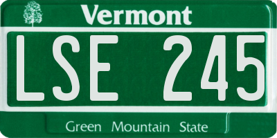 VT license plate LSE245