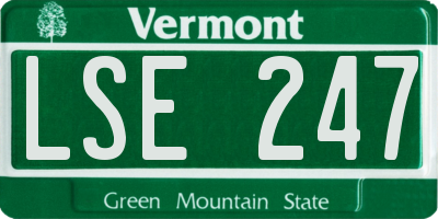 VT license plate LSE247