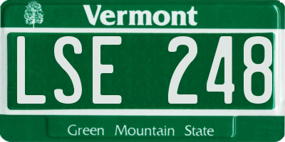 VT license plate LSE248