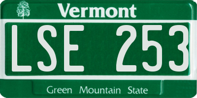 VT license plate LSE253