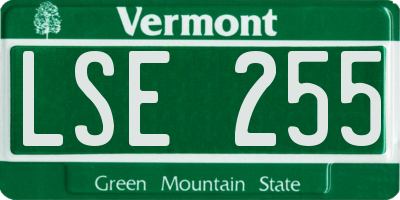 VT license plate LSE255