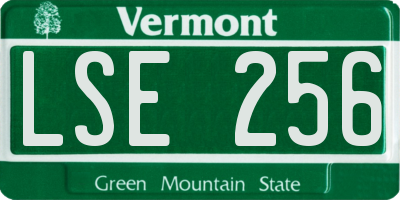 VT license plate LSE256