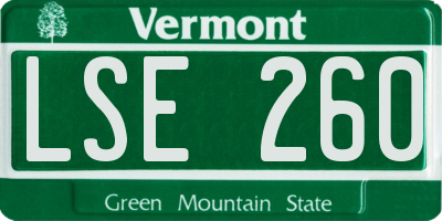 VT license plate LSE260