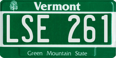 VT license plate LSE261
