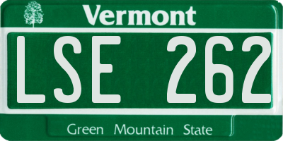 VT license plate LSE262