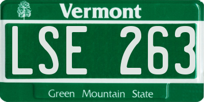 VT license plate LSE263