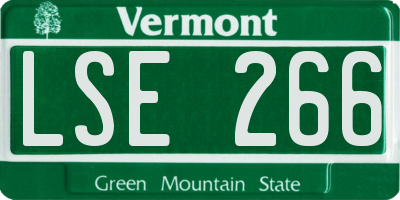 VT license plate LSE266