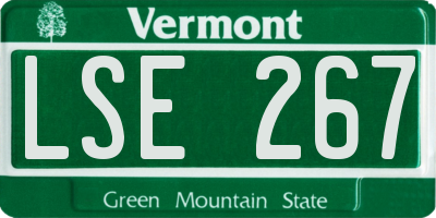 VT license plate LSE267