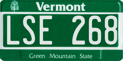 VT license plate LSE268