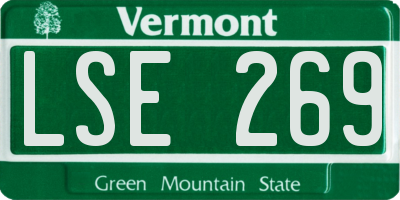 VT license plate LSE269