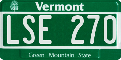 VT license plate LSE270