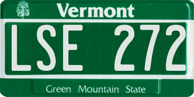 VT license plate LSE272
