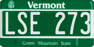 VT license plate LSE273