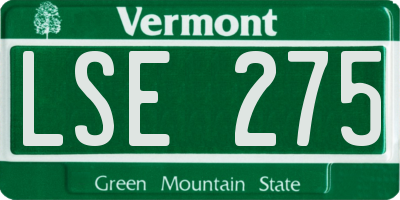 VT license plate LSE275