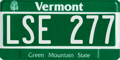 VT license plate LSE277