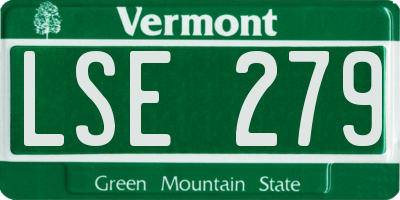 VT license plate LSE279
