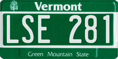VT license plate LSE281