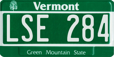 VT license plate LSE284