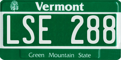 VT license plate LSE288