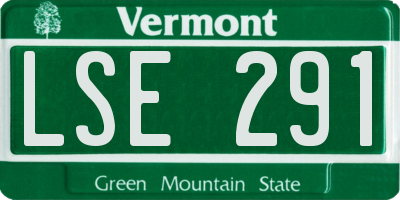 VT license plate LSE291