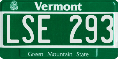 VT license plate LSE293