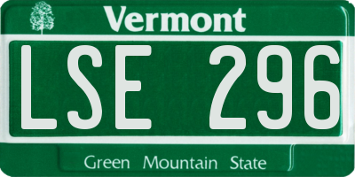 VT license plate LSE296