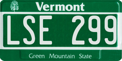 VT license plate LSE299