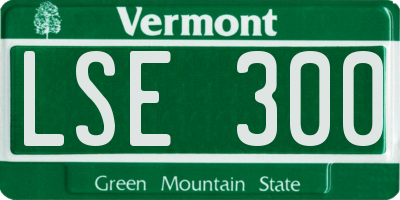 VT license plate LSE300
