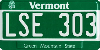 VT license plate LSE303