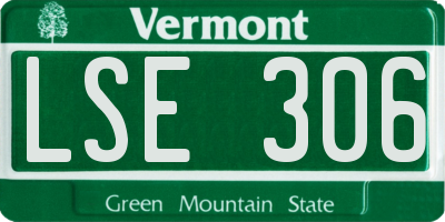 VT license plate LSE306