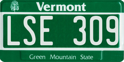 VT license plate LSE309