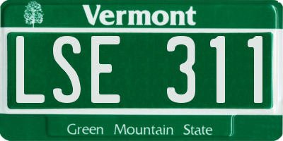 VT license plate LSE311