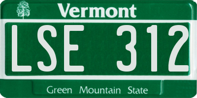 VT license plate LSE312