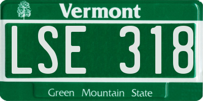 VT license plate LSE318