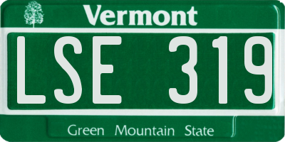 VT license plate LSE319