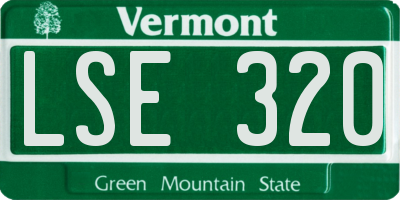 VT license plate LSE320