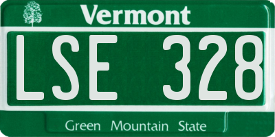 VT license plate LSE328