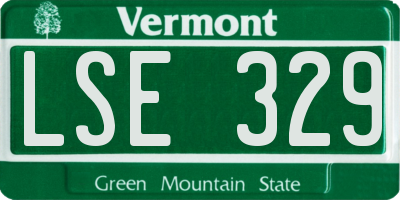 VT license plate LSE329