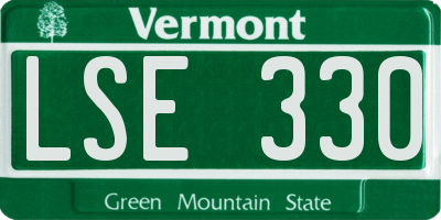 VT license plate LSE330