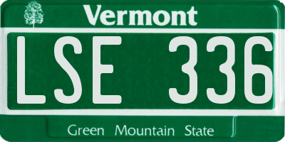 VT license plate LSE336