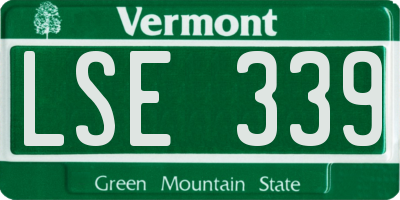 VT license plate LSE339