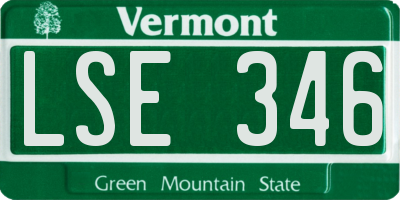 VT license plate LSE346