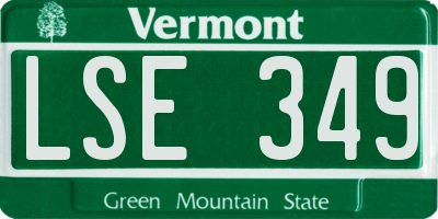 VT license plate LSE349