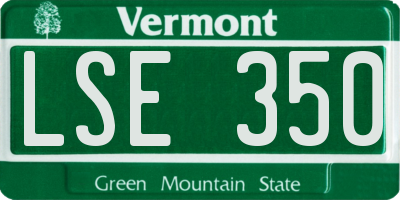 VT license plate LSE350
