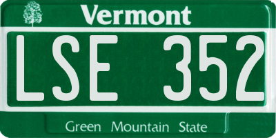 VT license plate LSE352