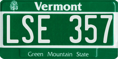 VT license plate LSE357